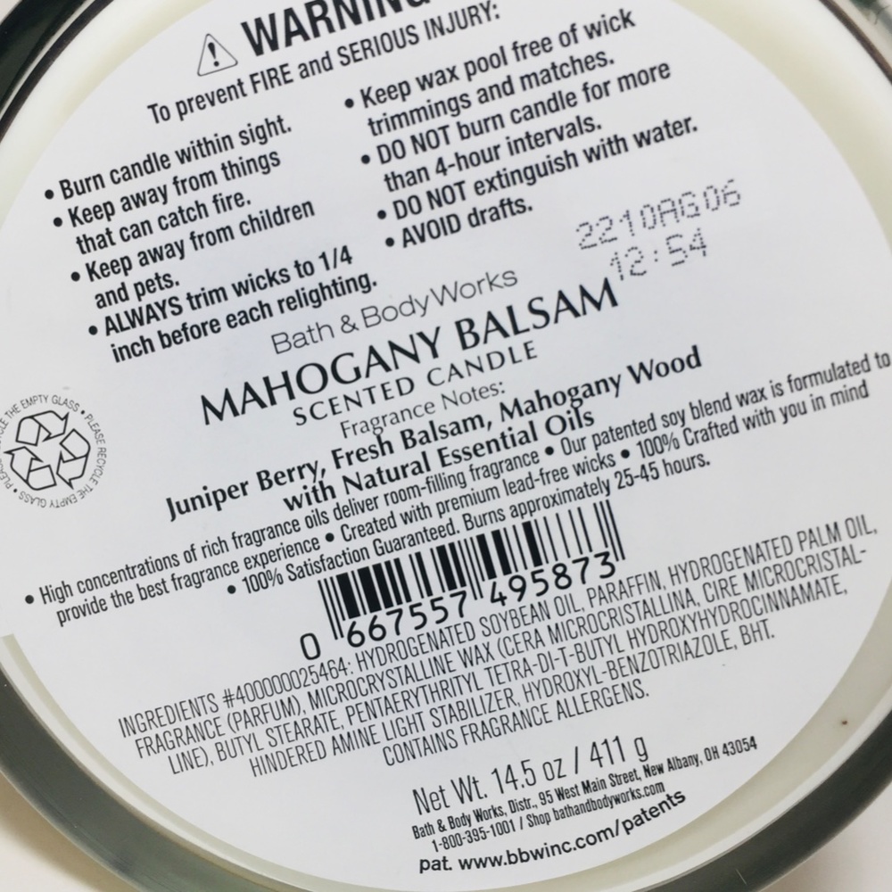 MAHOGANY BALSAM 3 Wick Candle - Picture 3 of 3